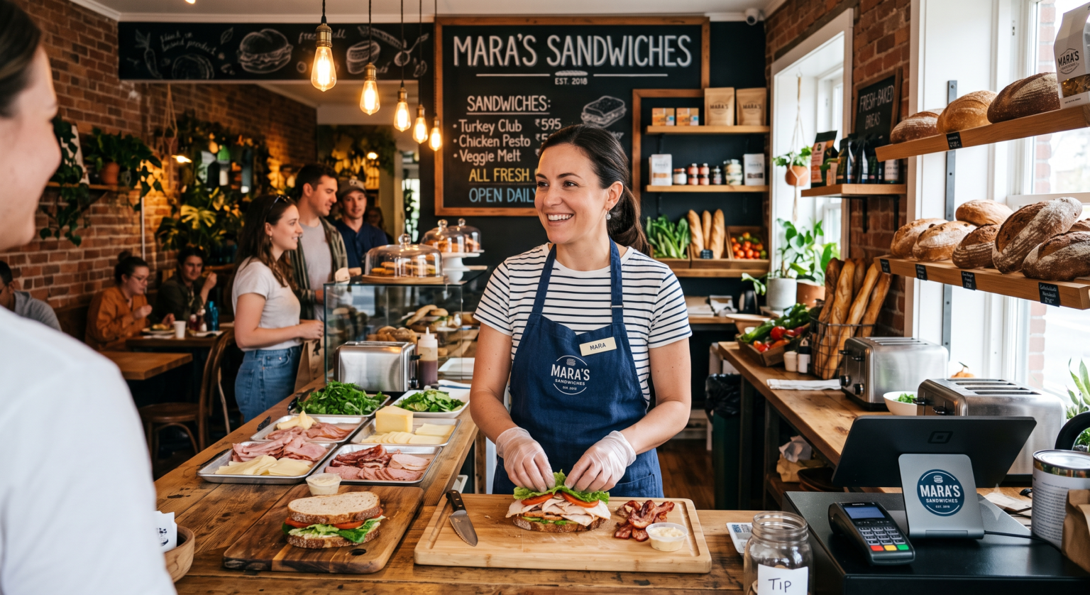 something about her sandwich shop